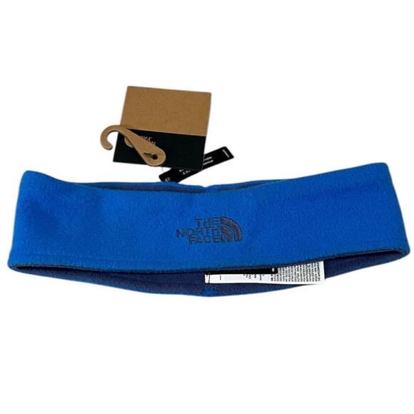 The North Face Kids Glacier Reversible Headband NWT Medium Light Blue Gray Cozy - Picture 2 of 9